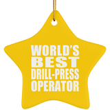 World's Best Drill-Press Operator - Star Ornament