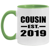 Cousin Established EST. 2019 - 11oz Accent Mug Green