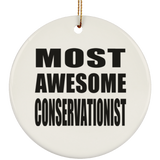 Most Awesome Conservationist - Circle Ornament