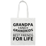 Grandpa and Grandkids, Best Friends For Life - Tote Bag White