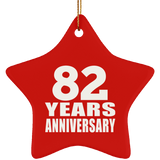 82nd Anniversary 82 Years - Star Ornament