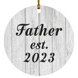 Father Established Est. 2023 - Circle Ornament F