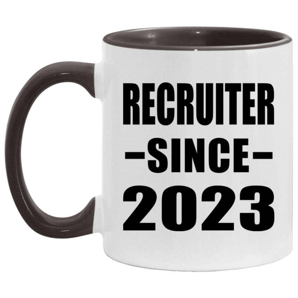 Recruiter Since 2023 - 11oz Accent Mug Black