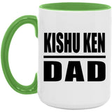 Kishu Ken Dad - 15oz Accent Mug Green