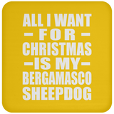 All I Want For Christmas Is My Bergamasco Sheepdog - Coaster