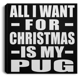 All I Want For Christmas Is My Pug - Canvas Square
