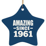 63rd Birthday Amazing Since 1961 - Star Ornament