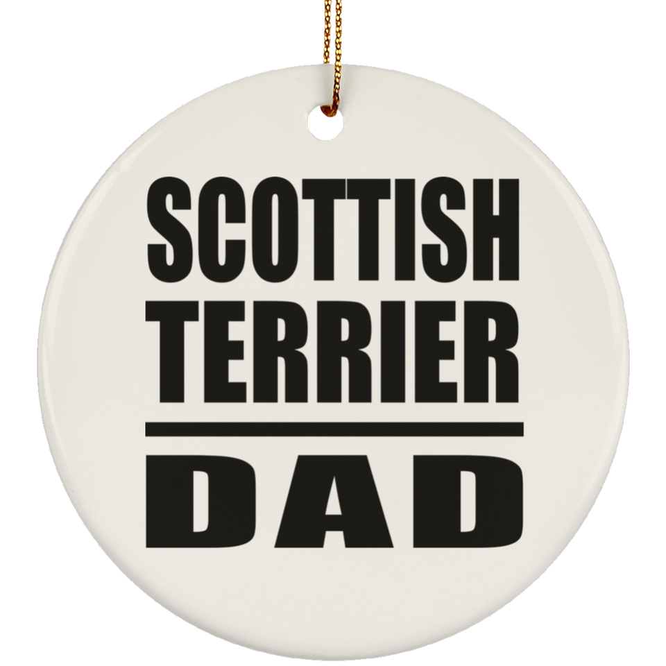 Scottish Terrier Dad - Circle Ornament
