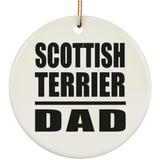 Scottish Terrier Dad - Circle Ornament