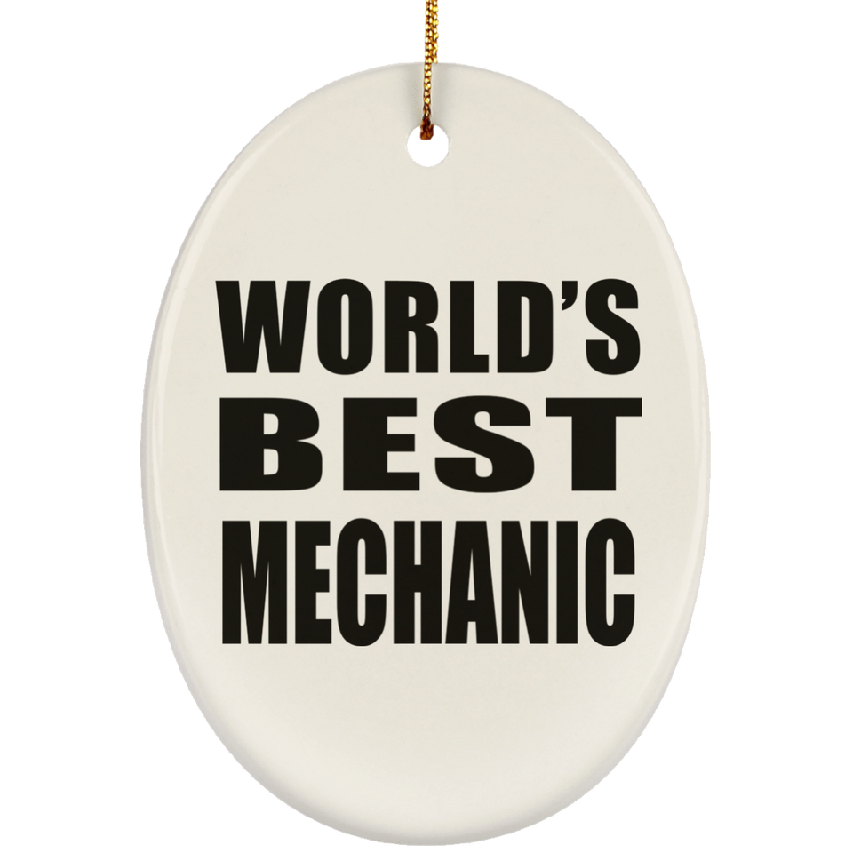World's Best Mechanic - Oval Ornament