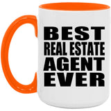 Best Real Estate Agent Ever - 15oz Accent Mug Orange