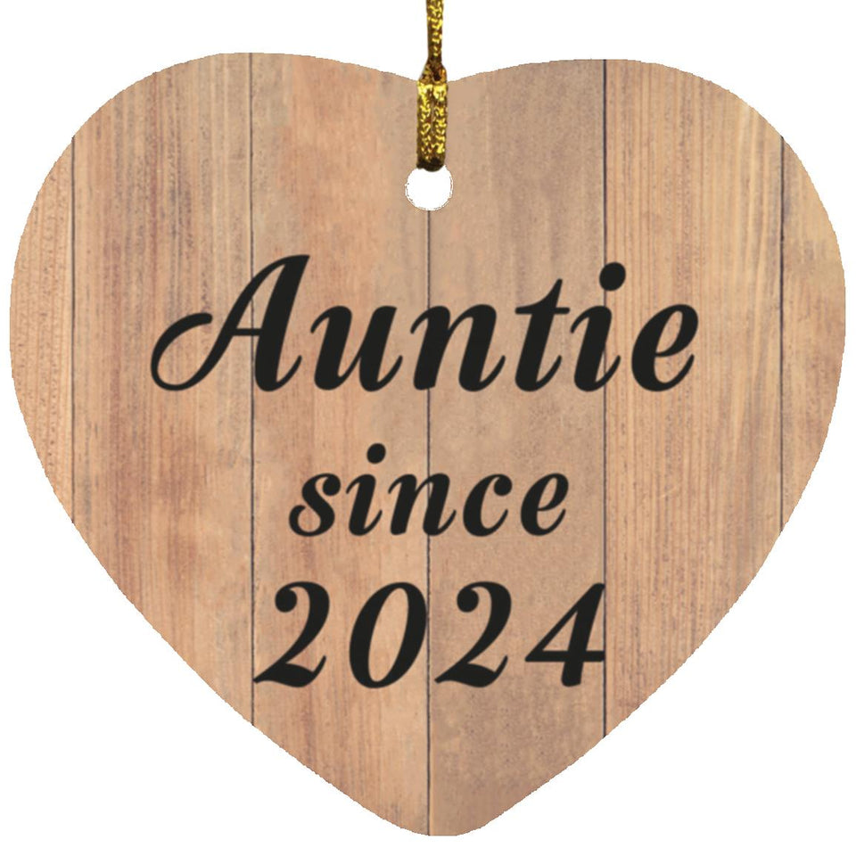 Auntie Since 2024 - Heart Ornament C