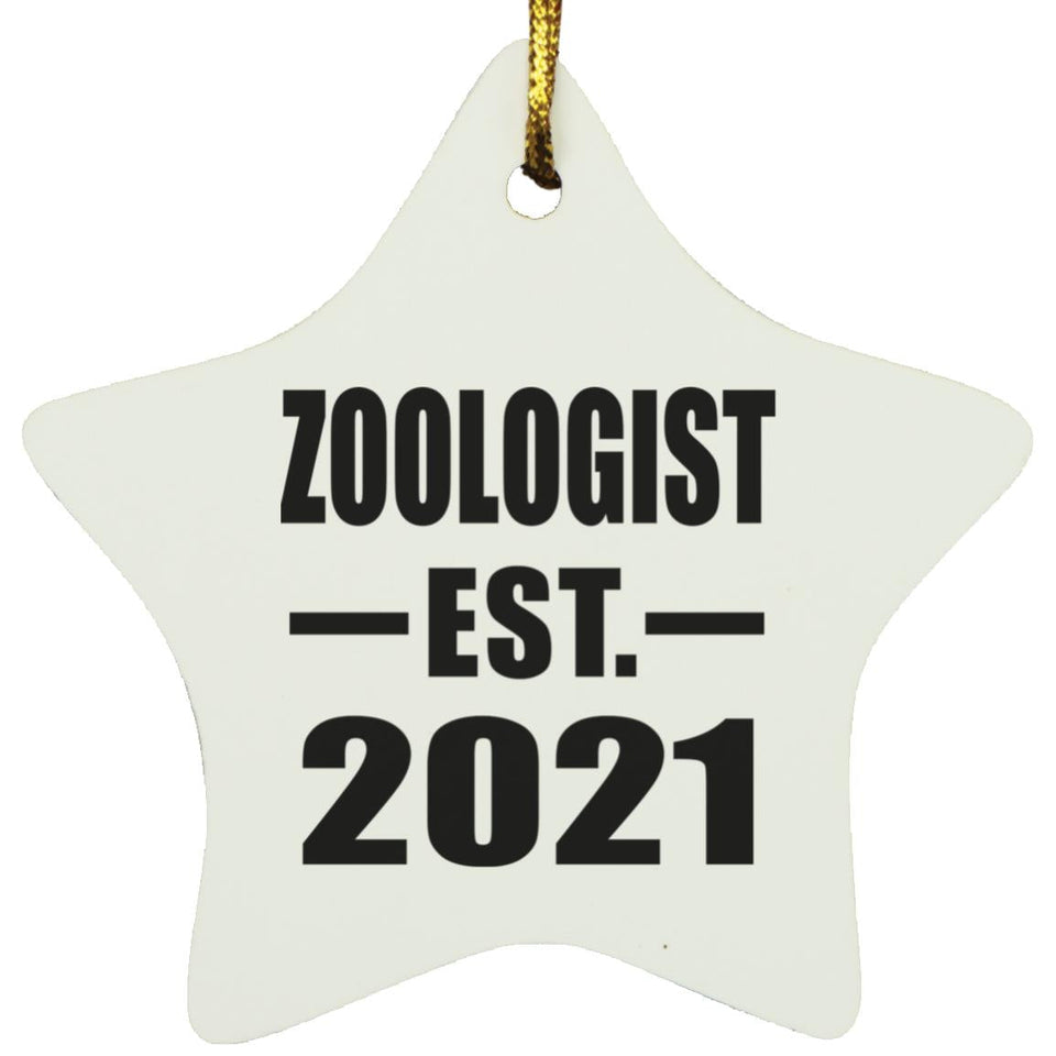 Zoologist Established EST. 2021 - Star Ornament