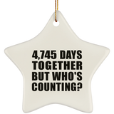 13th Anniversary 4,745 Days Together But Who's Counting - Star Ornament