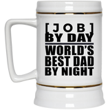[CC] Personalized Gift, [Job] By Day Best Dad By Night - Beer Stein