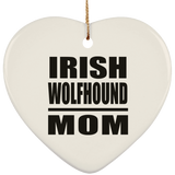 Irish Wolfhound Mom - Heart Ornament