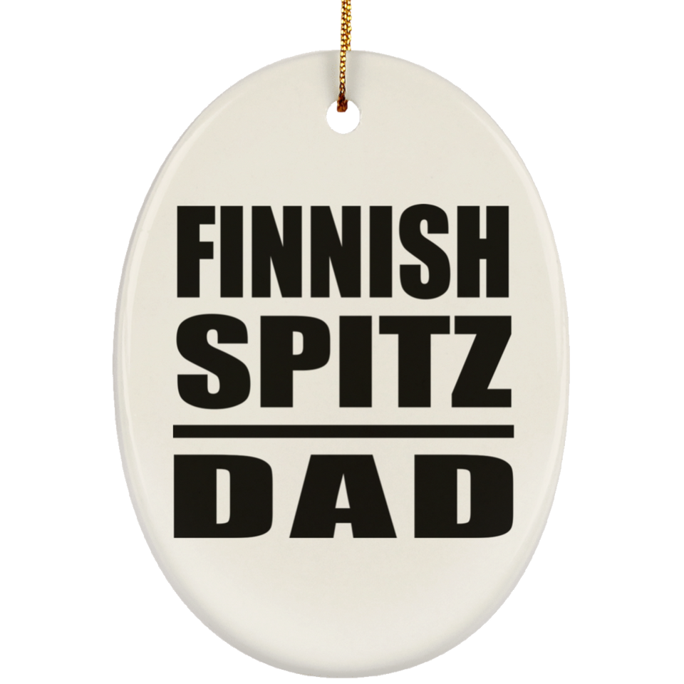 Finnish Spitz Dad - Oval Ornament