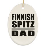 Finnish Spitz Dad - Oval Ornament