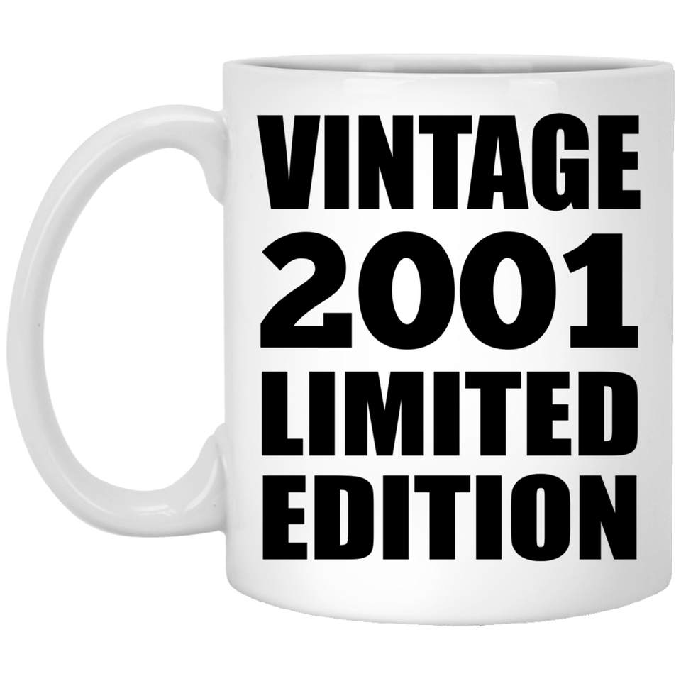 23rd Birthday Vintage 2001 Limited Edition - 11oz Coffee Mug