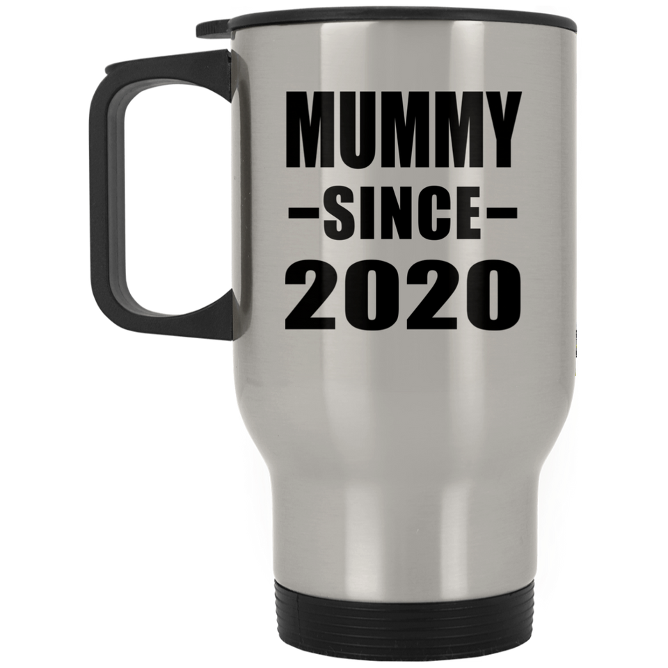 Mummy Since 2020 - Silver Travel Mug