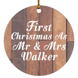 First Christmas As Mr & Mrs Walker - Circle Ornament E