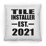 Tile Installer Established EST. 2021 - Throw Pillow