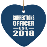 Corrections Officer Established EST. 2018 - Heart Ornament