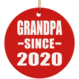 Grandpa Since 2020 - Circle Ornament