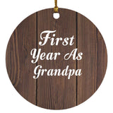 First Year As Grandpa - Circle Ornament D
