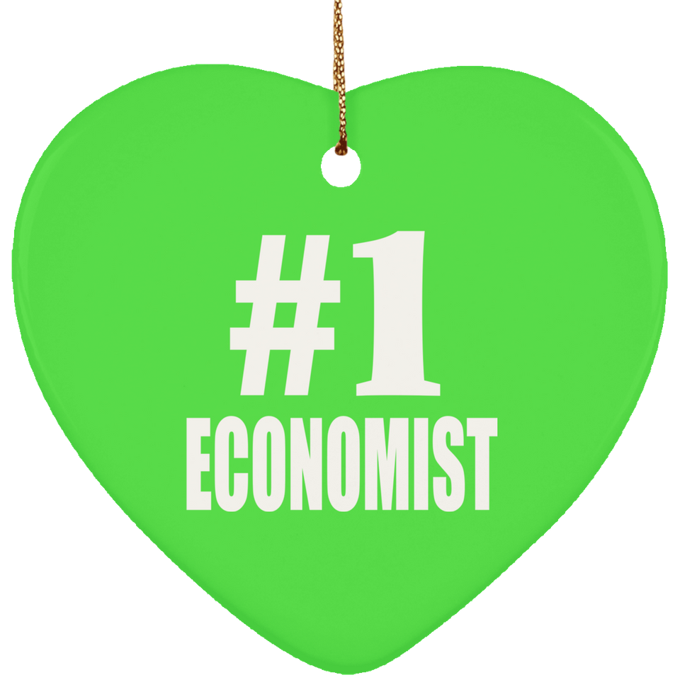 Number One #1 Economist - Heart Ornament