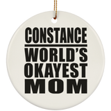 Constance World's Okayest Mom - Circle Ornament