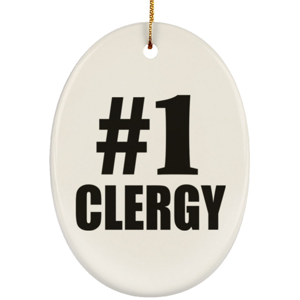 Number One #1 Clergy - Oval Ornament