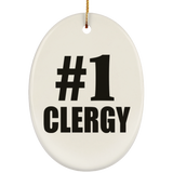 Number One #1 Clergy - Oval Ornament