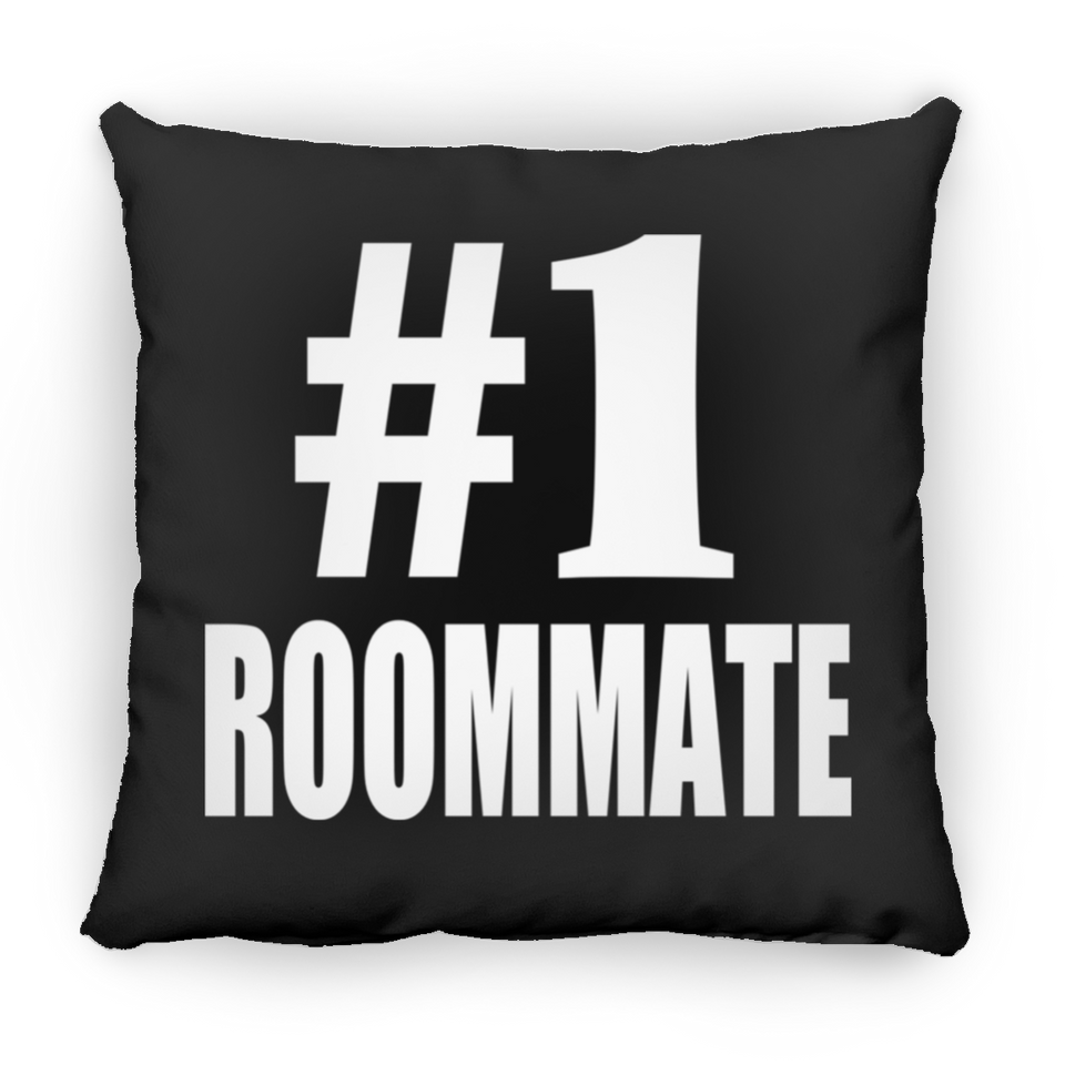 Number One #1 Roommate - Throw Pillow Black