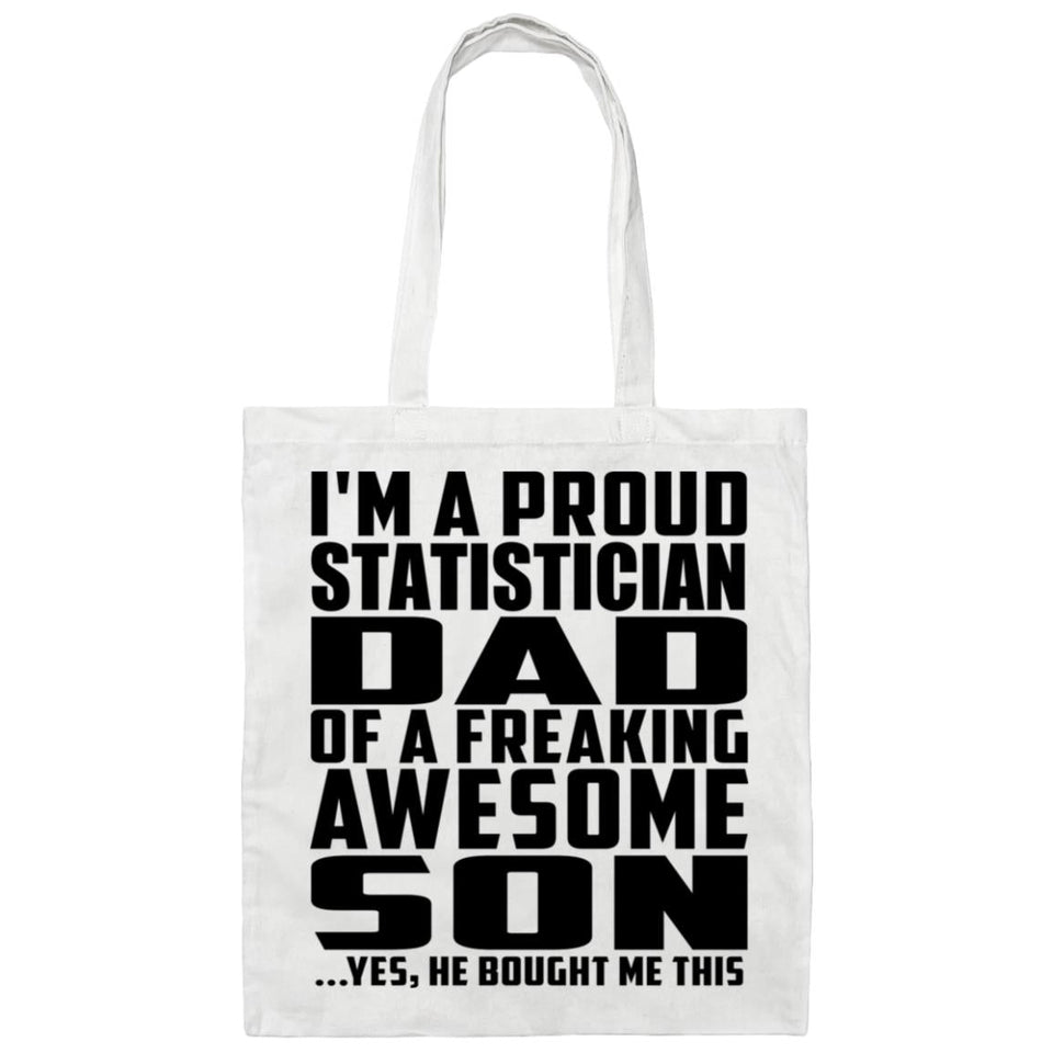 Proud Statistician Dad Of Awesome Son - Tote Bag White