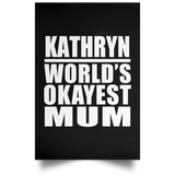 Kathryn World's Okayest Mum - Poster Portrait