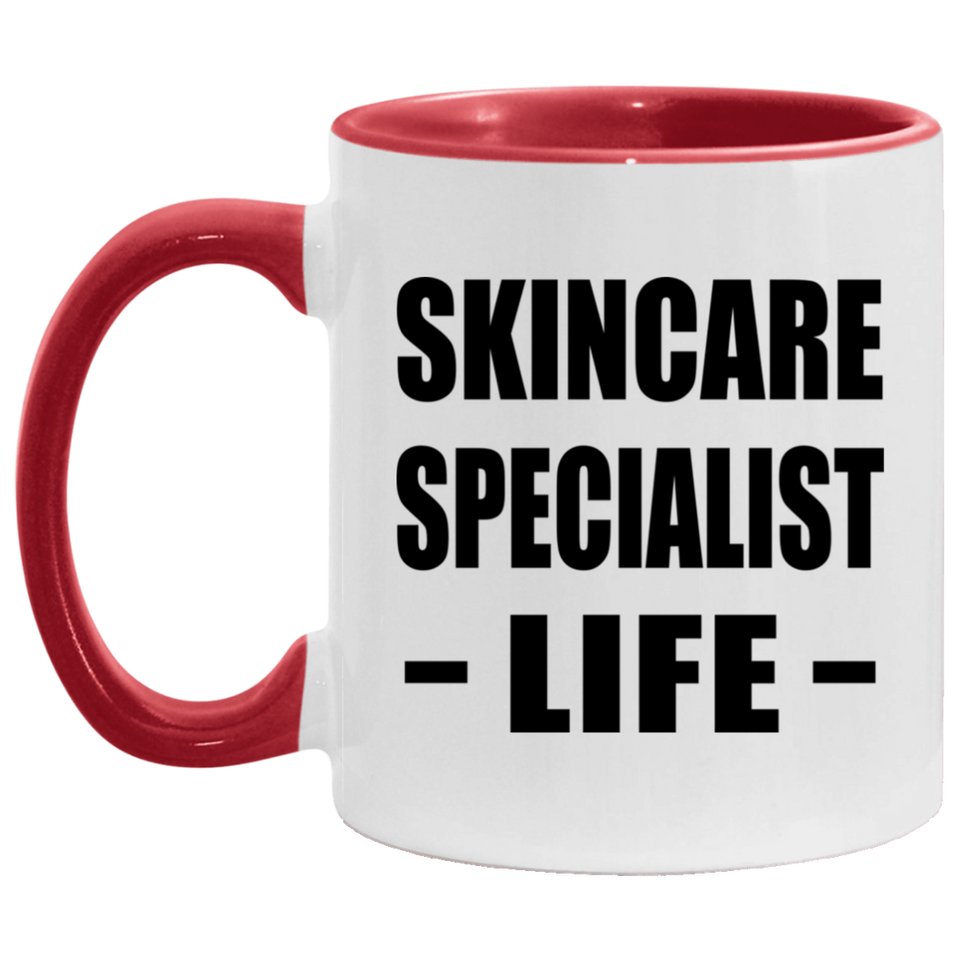 Skincare Specialist Life - 11oz Accent Mug Red