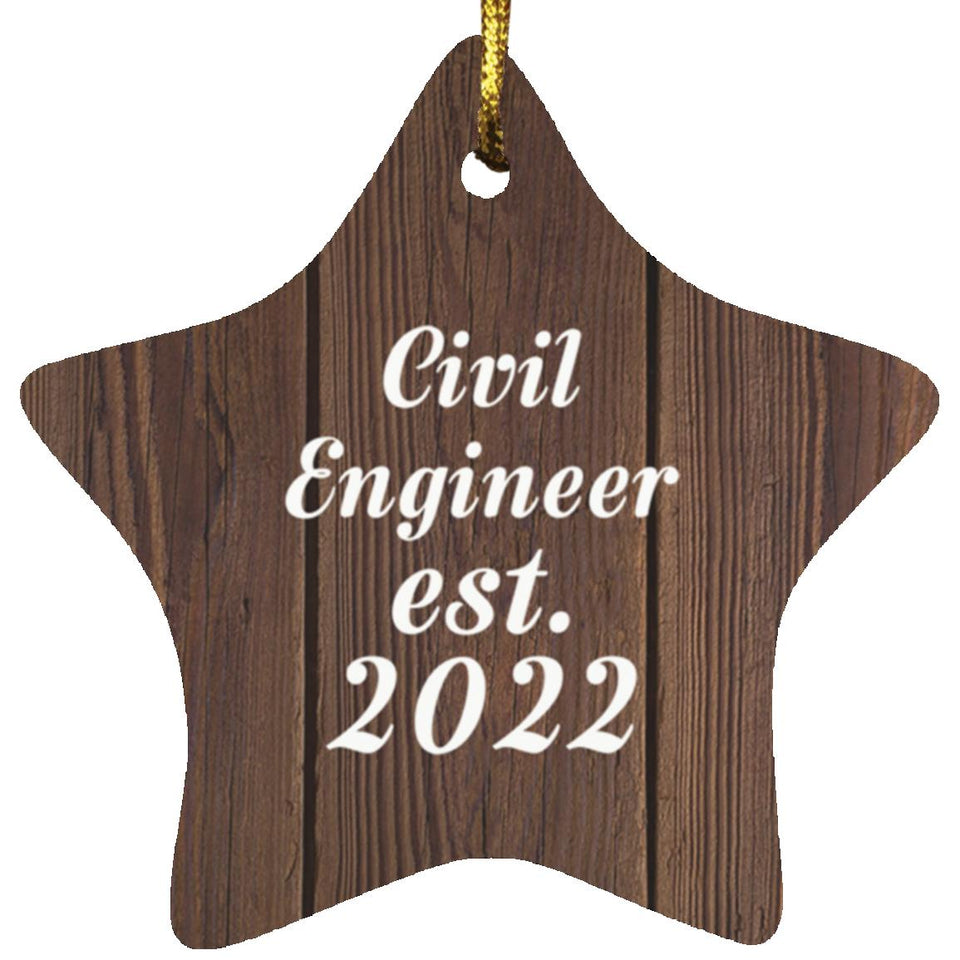 Civil Engineer Established Est. 2022 - Star Ornament D