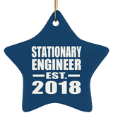 Stationary Engineer Established EST. 2018 - Star Ornament