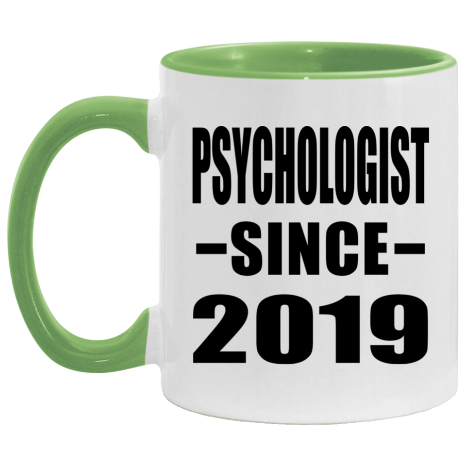 Psychologist Since 2019 - 11oz Accent Mug Green