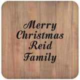 Merry Christmas Reid Family - Drink Coaster C
