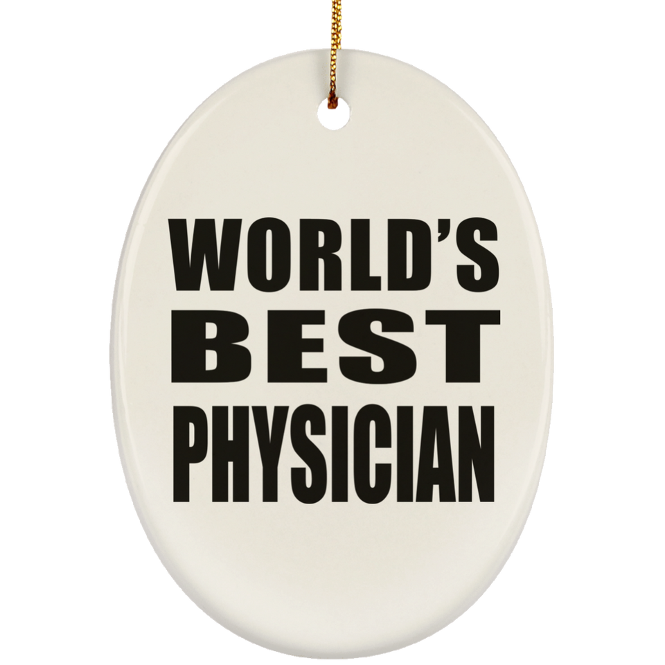 World's Best Physician - Oval Ornament