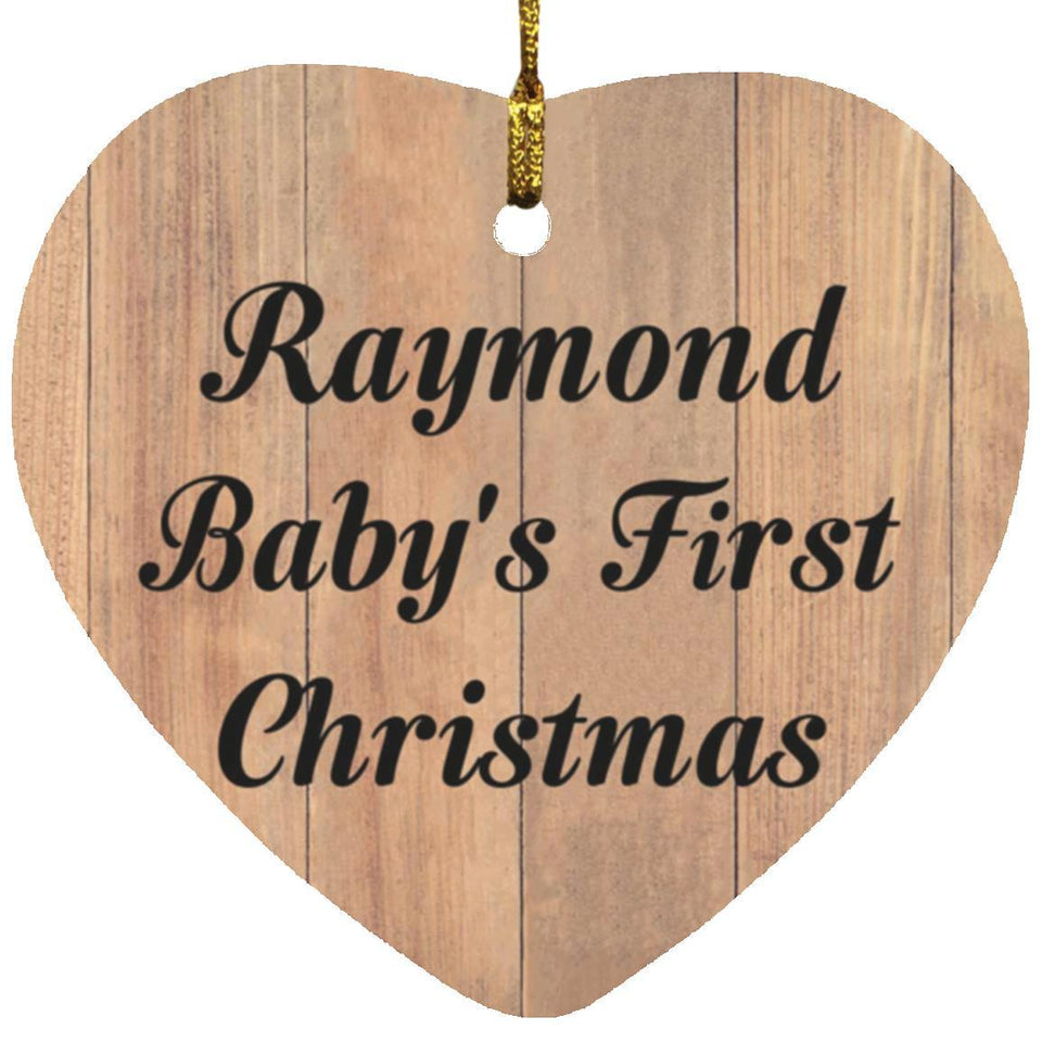 Raymond Baby's First Christmas - Heart Ornament C