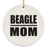 Beagle Mom - Circle Ornament