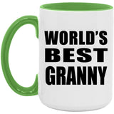 World's Best Granny - 15oz Accent Mug Green