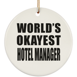 World's Okayest Hotel Manager - Circle Ornament