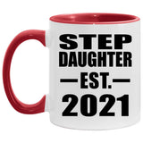 Step Daughter Established EST. 2021 - 11oz Accent Mug Red