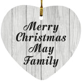 Merry Christmas May Family - Heart Ornament F