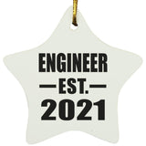 Engineer Established EST. 2021 - Star Ornament