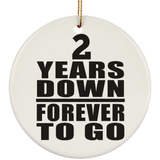 2nd Anniversary 2 Years Down Forever to Go - Circle Ornament